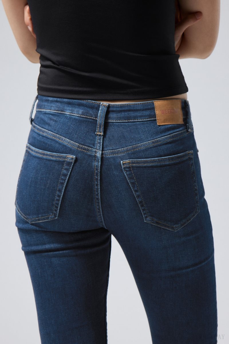 Weekday Spare Mid Skinny Jeans Blue | CIGL4256