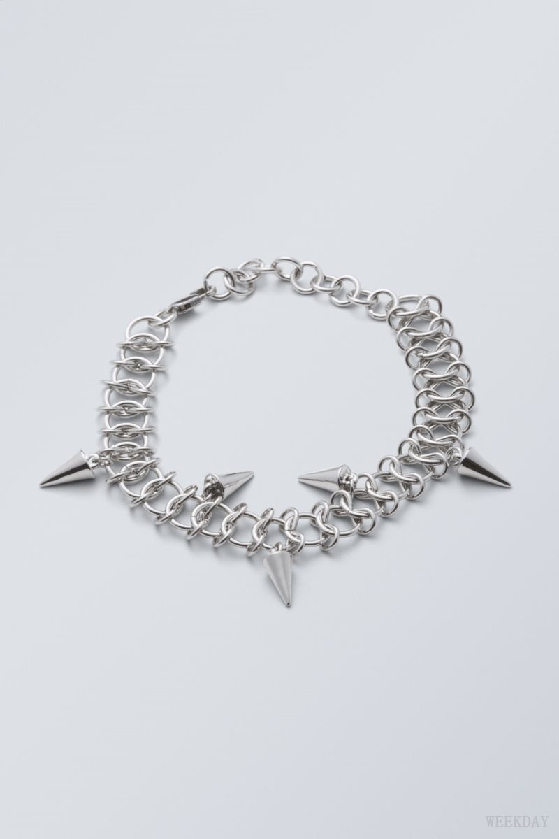 Weekday Spike Bracelet Silver | MDFV9400