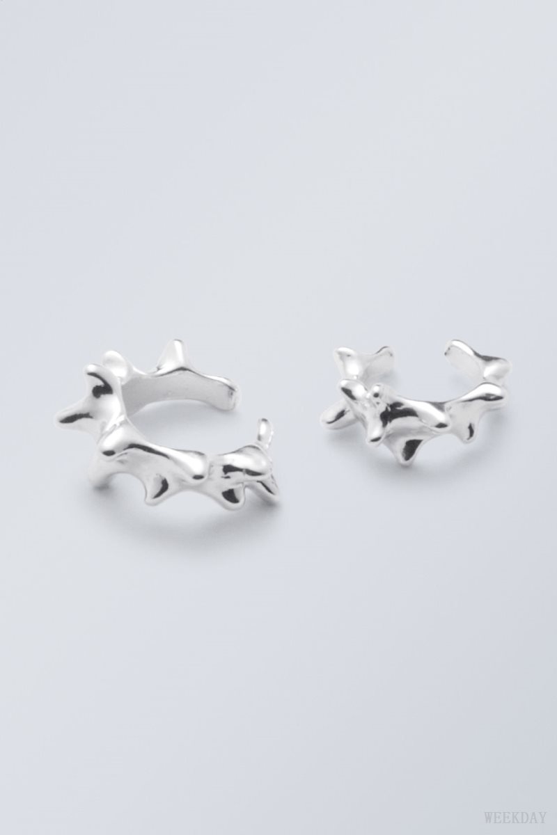 Weekday Spike Earcuffs Silver | UJGM9365