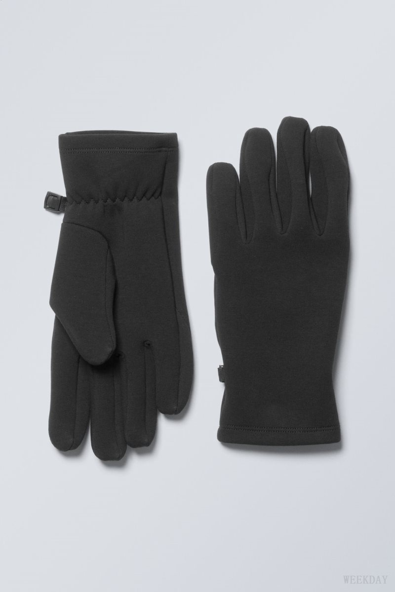 Weekday Sporty Gloves Black | SRWJ7941