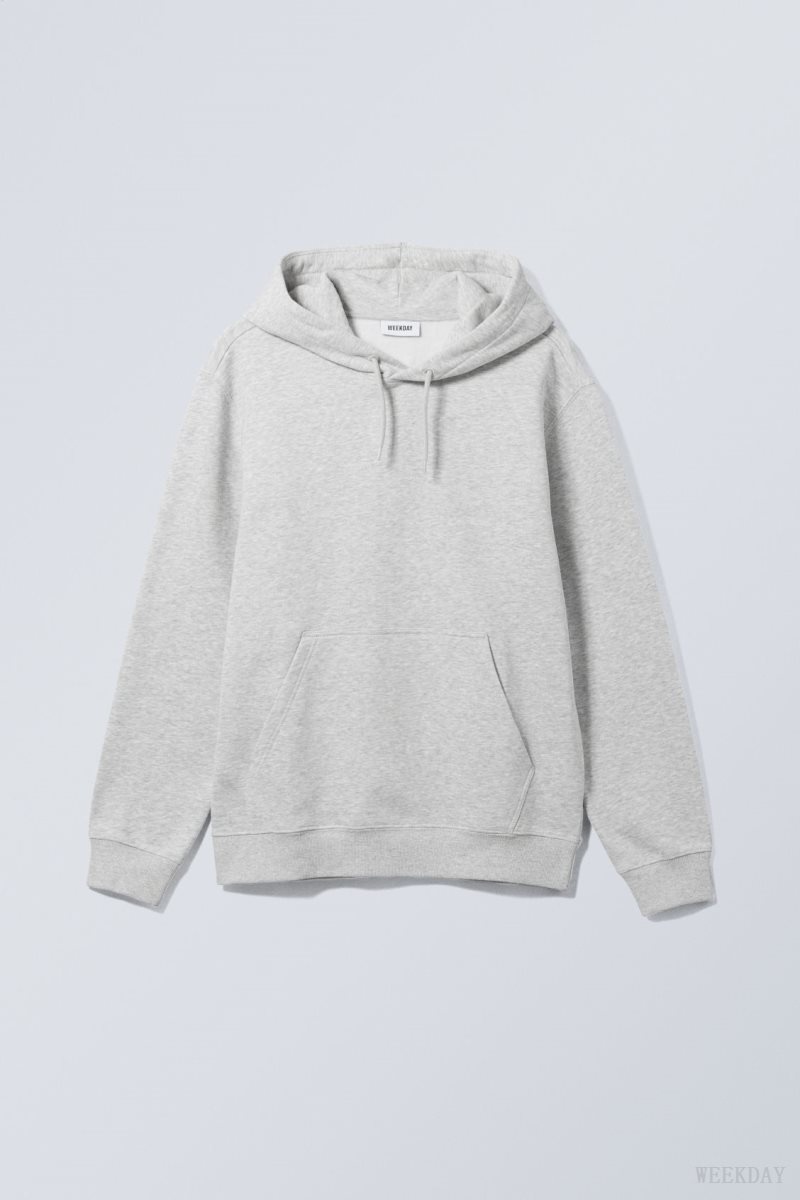 Weekday Standard Midweight Hoodie Grey | EKDT0270