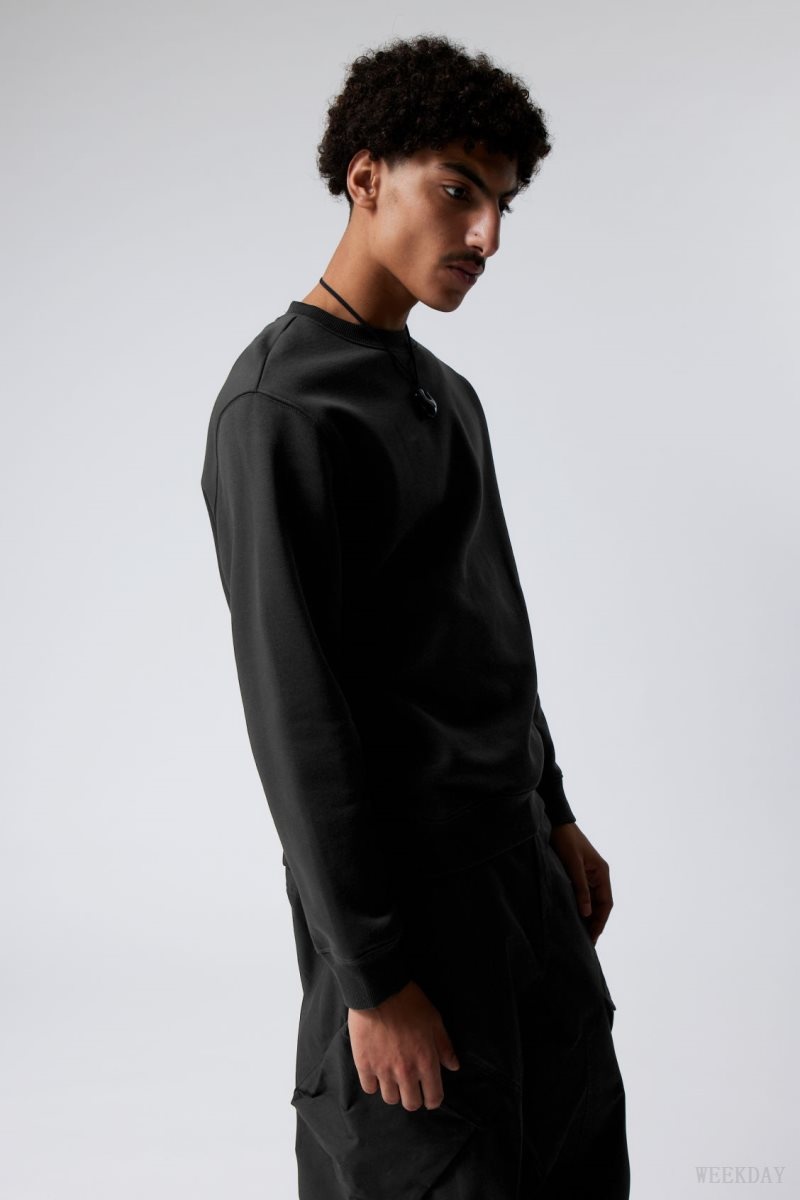 Weekday Standard Midweight Sweatshirt Black | UOVL4665