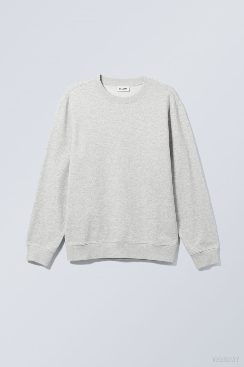 Weekday Standard Midweight Sweatshirt Grey | YKIA5163