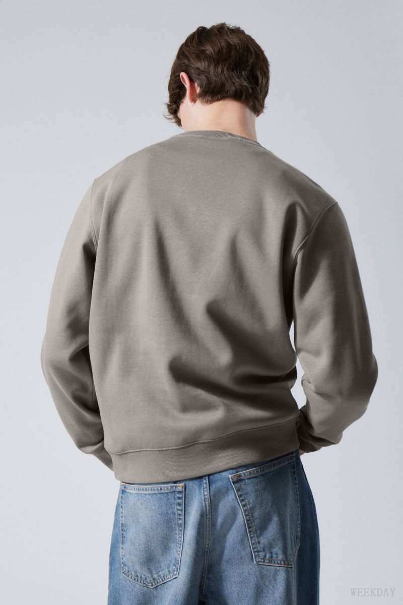 Weekday Standard Midweight Sweatshirt Grey | CPUO1983