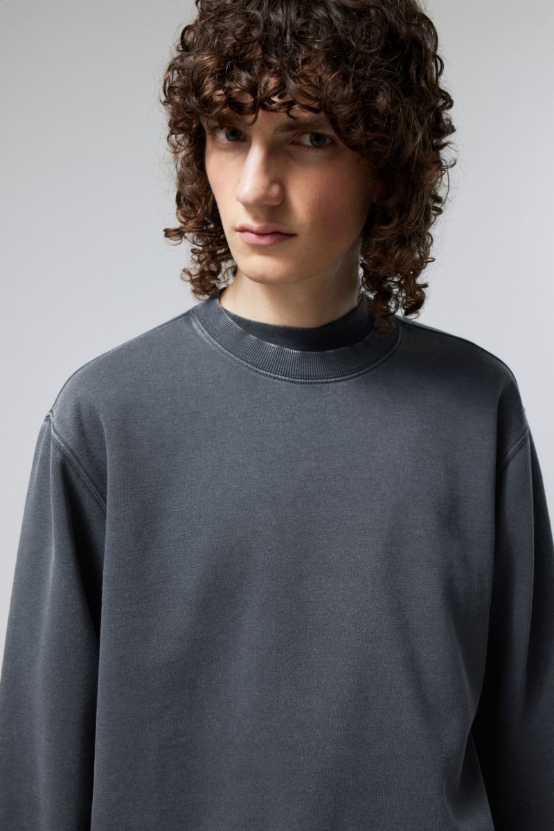 Weekday Standard Midweight Sweatshirt Navy | ONVC4216