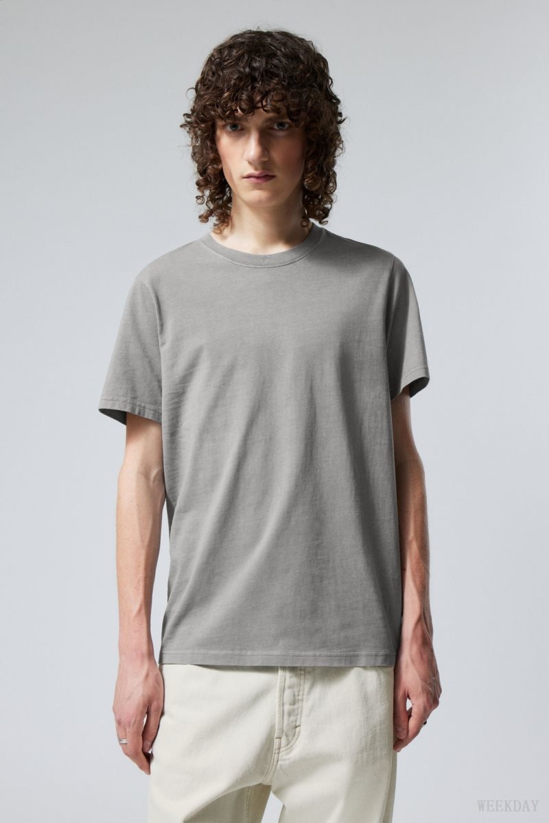 Weekday Standard Midweight T-shirt Grey | MKLW8785