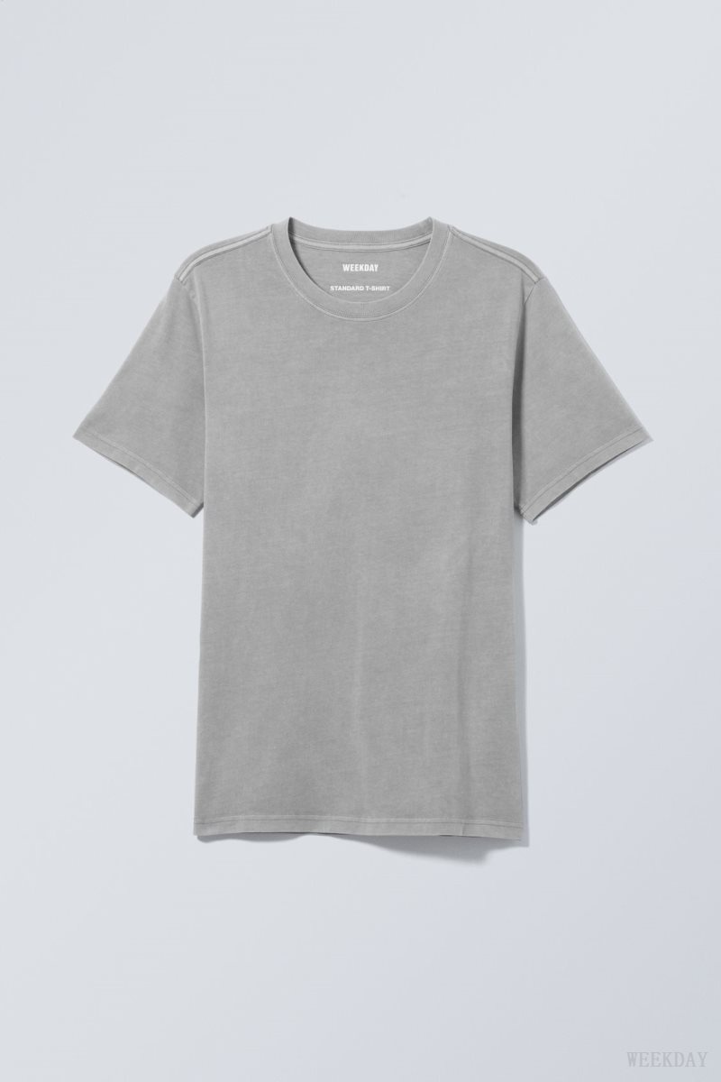 Weekday Standard Midweight T-shirt Grey | MKLW8785