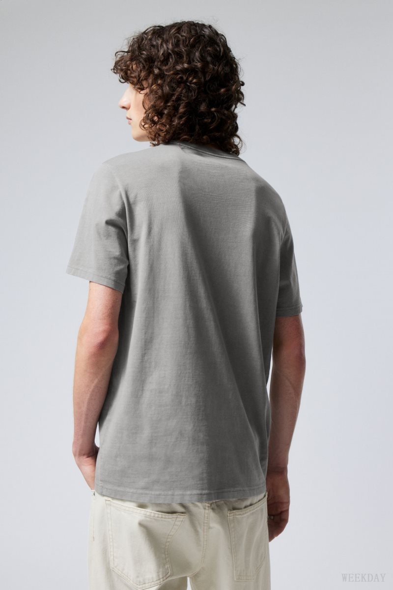 Weekday Standard Midweight T-shirt Grey | MKLW8785