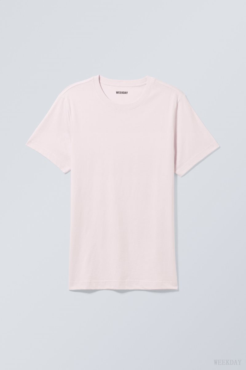 Weekday Standard Midweight T-shirt Light Purple | KAMA2018