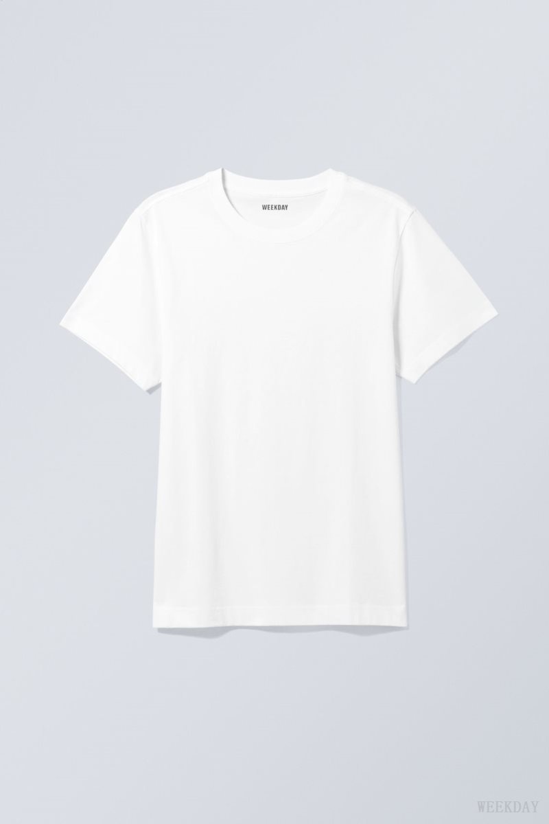 Weekday Standard Midweight T-shirt White | BTKT9176