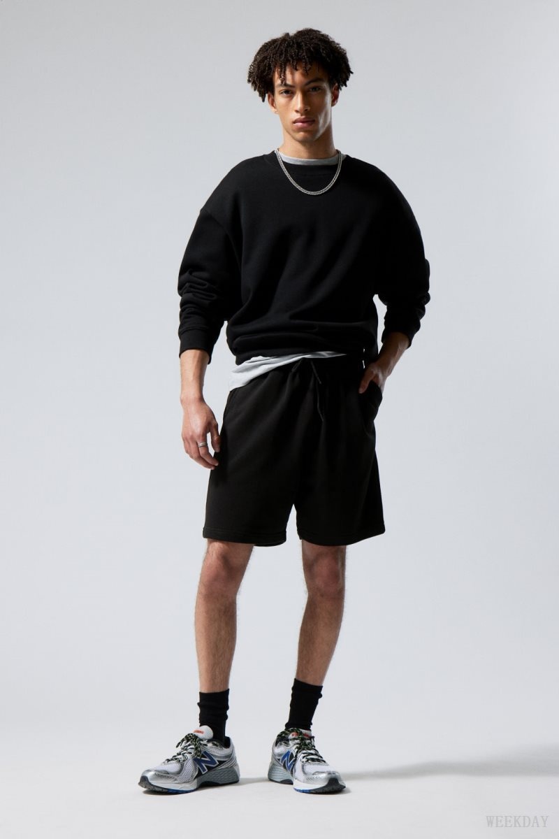 Weekday Standard Sweatshorts Black | VMGQ5095