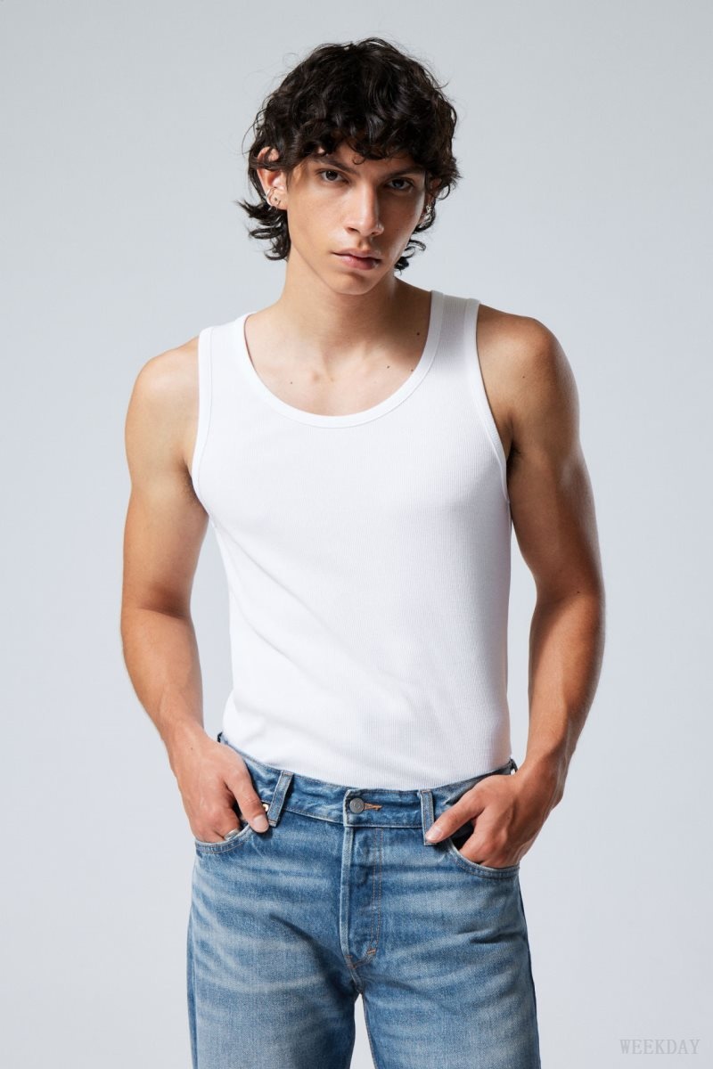 Weekday Standard Tank Top White | OQAX1558