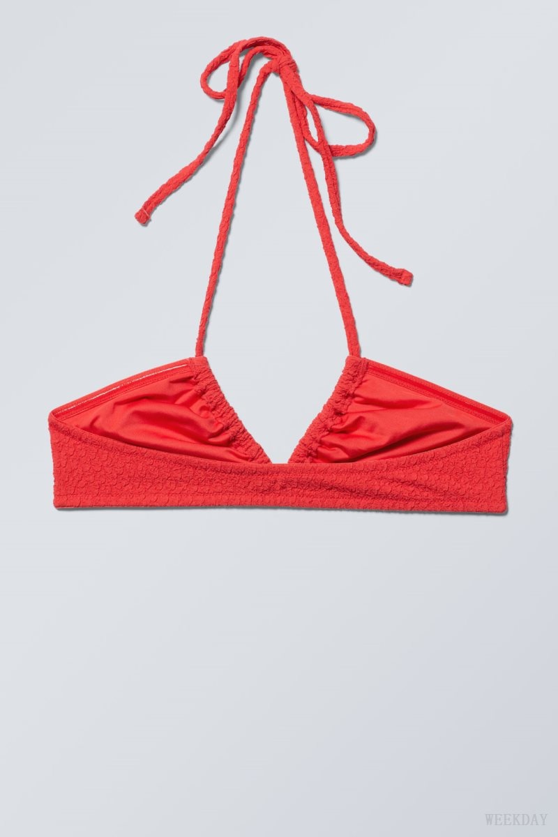 Weekday Structured Bikini Top Red | PQLY9233