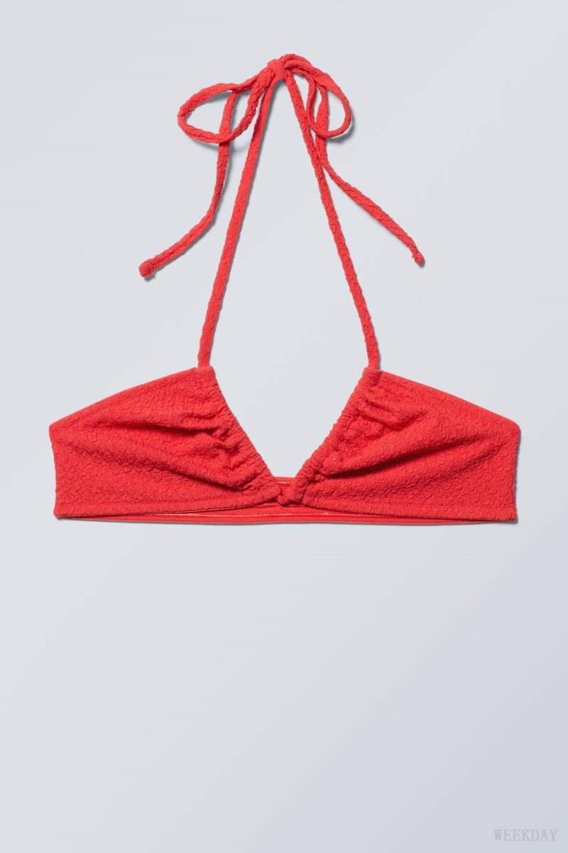 Weekday Structured Bikini Top Red | PQLY9233