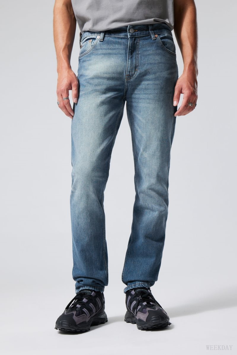 Weekday Sunday Slim Tapered Jeans Blue | LRAN4721