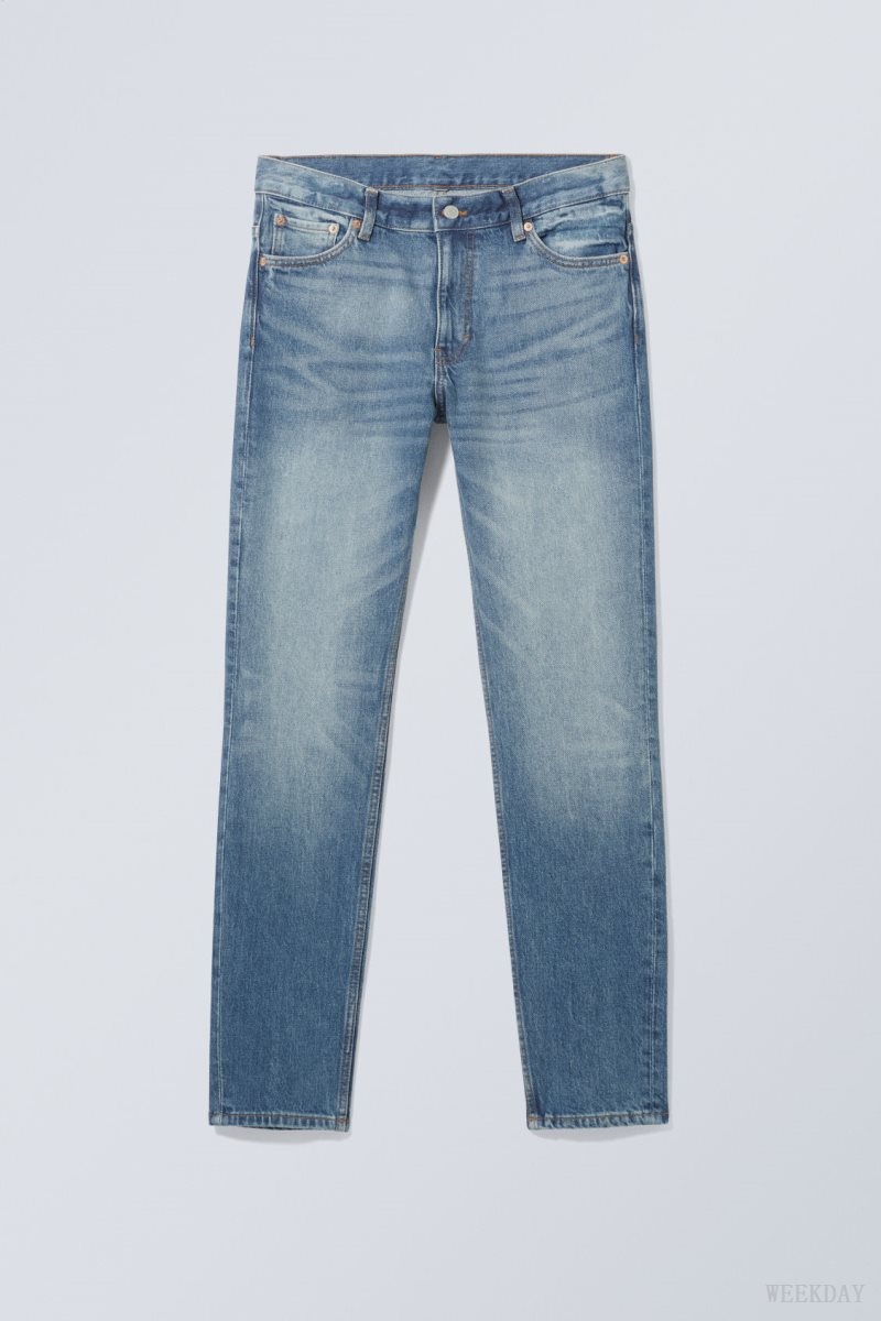 Weekday Sunday Slim Tapered Jeans Blue | LRAN4721