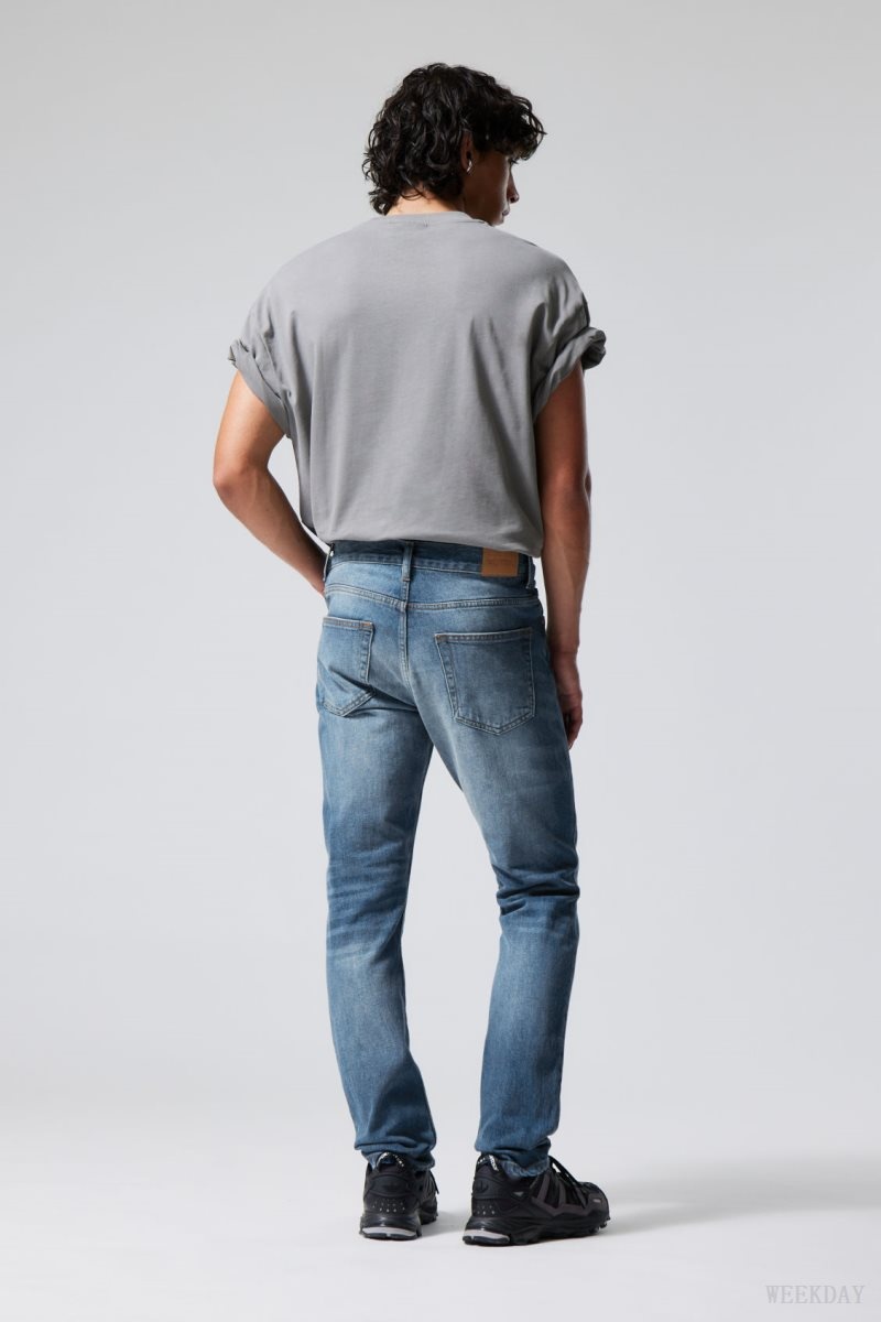 Weekday Sunday Slim Tapered Jeans Blue | LRAN4721