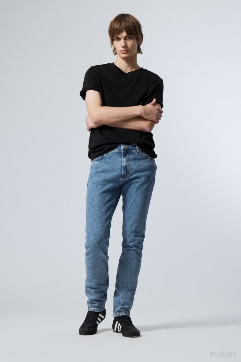 Weekday Sunday Slim Tapered Jeans Blue | FUNN3501