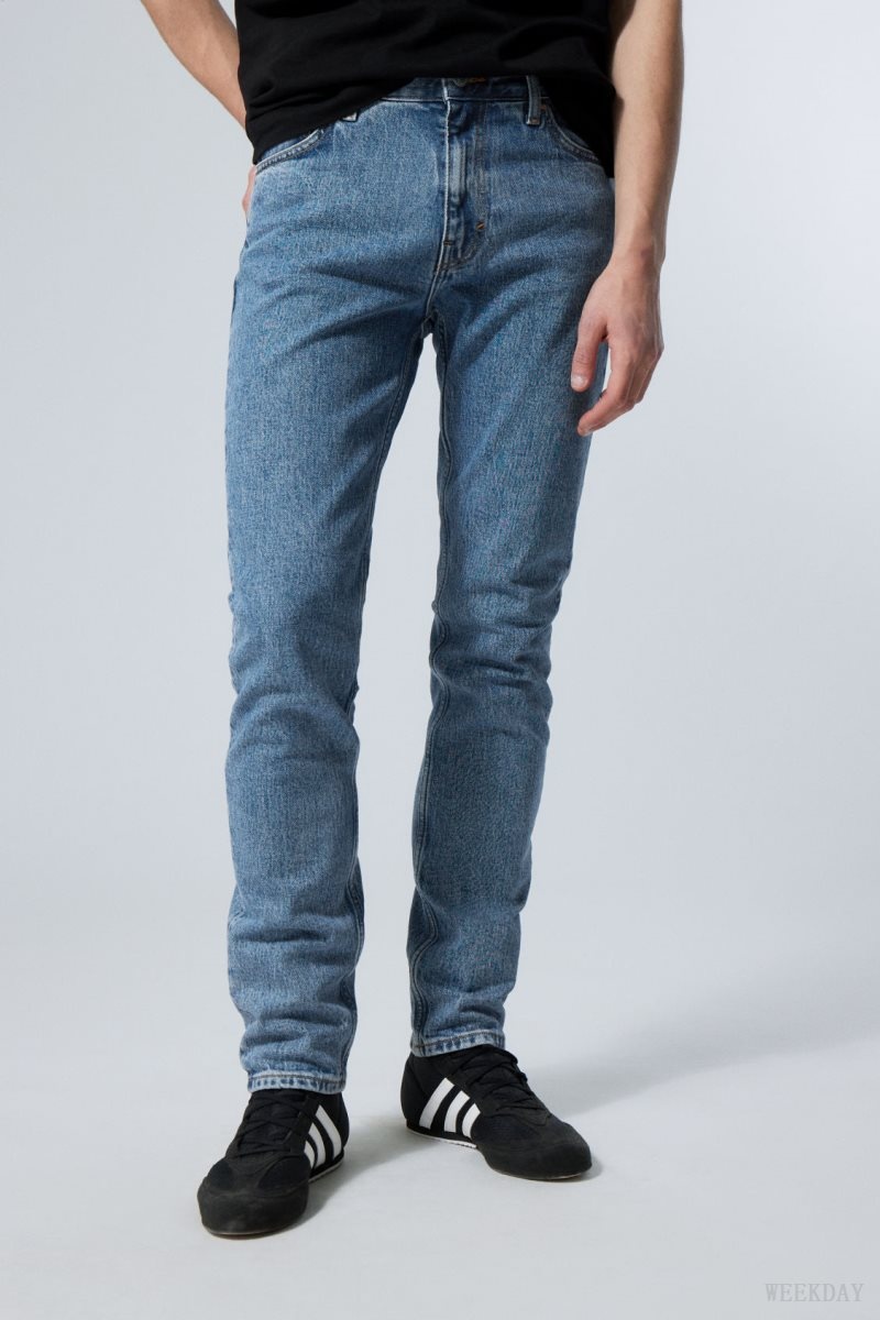 Weekday Sunday Slim Tapered Jeans Blue | FUNN3501