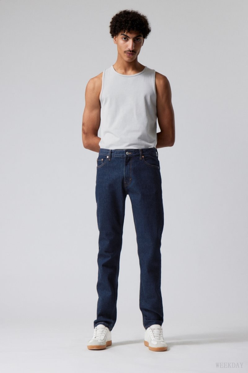 Weekday Sunday Slim Tapered Jeans Blue | SSVK9795