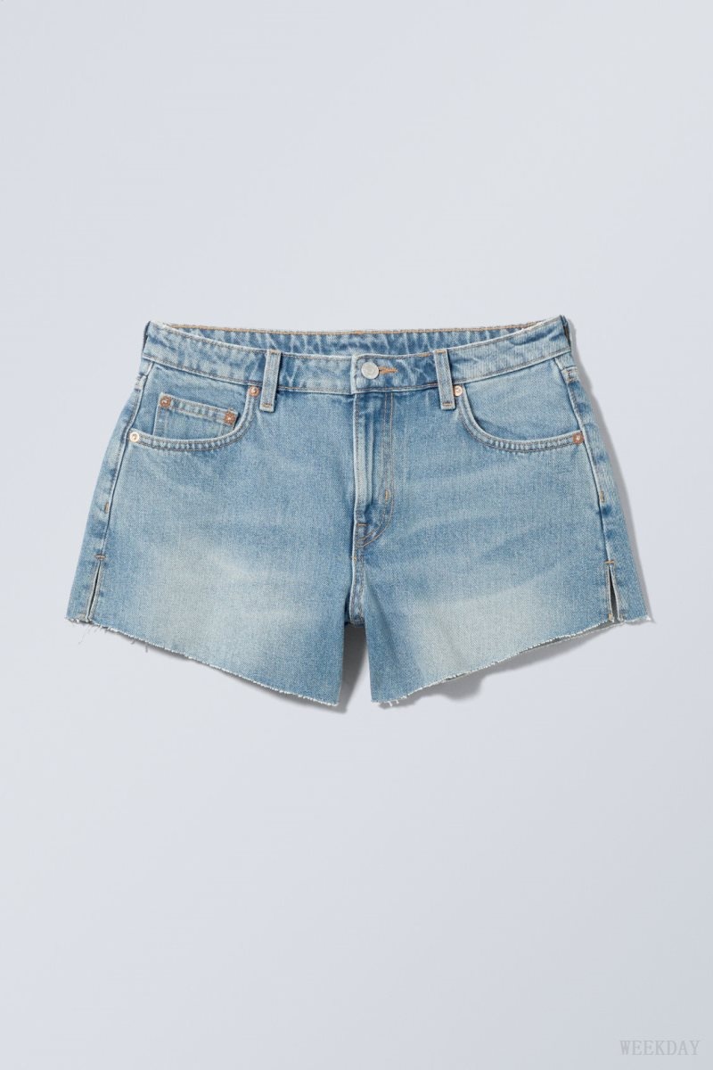 Weekday Swift Denim Shorts Blue | APLD4201