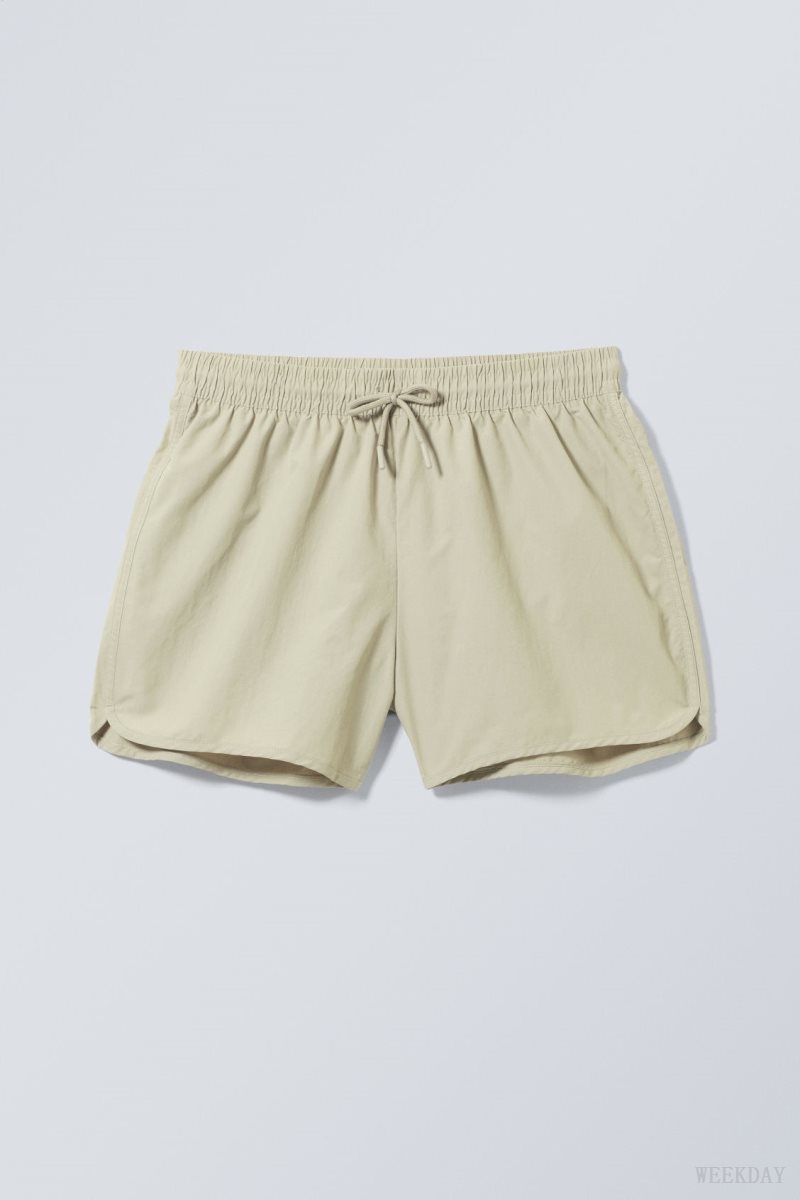 Weekday Tan Structure Swim Shorts Light Dusty Mole | WKDH0333