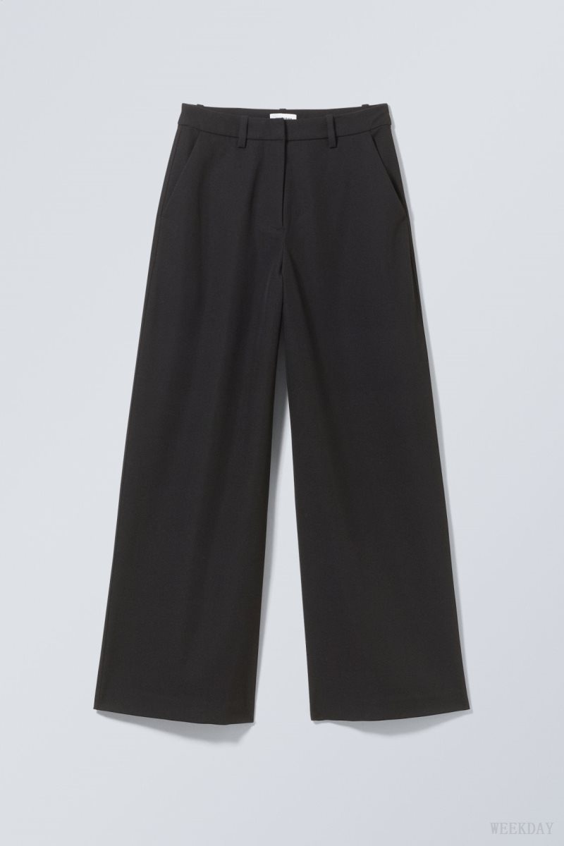 Weekday Tate Suiting Trousers Black | NSZF7638