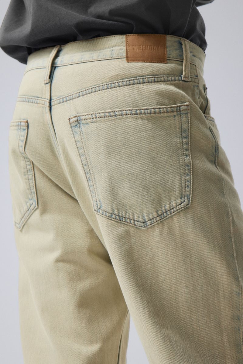 Weekday Time Bleached Bootcut Jeans Sunbleached | HXWB8395