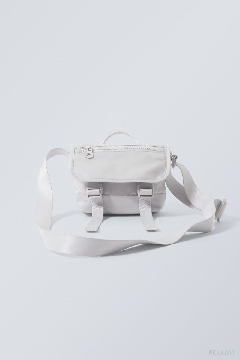 Weekday Tiny Messenger Bag Grey | PRCT4374