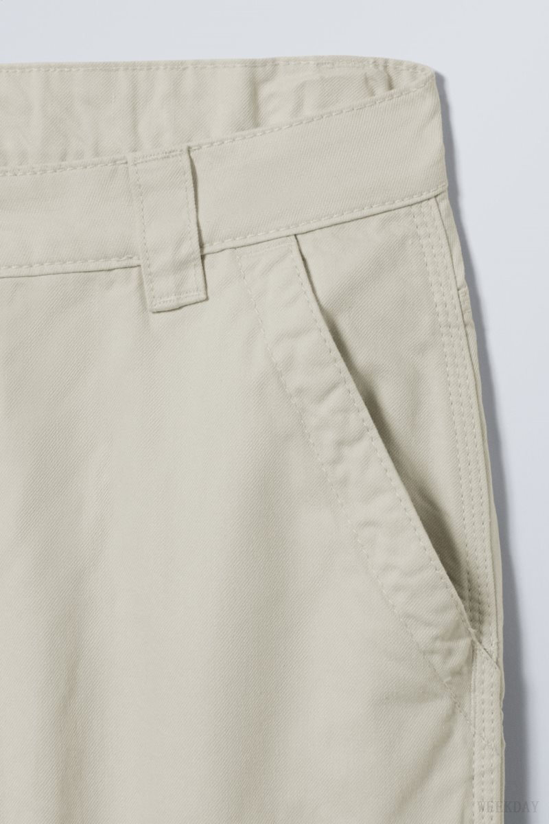 Weekday Tony Cotton Twill Trousers Light Mole | PLNW3242