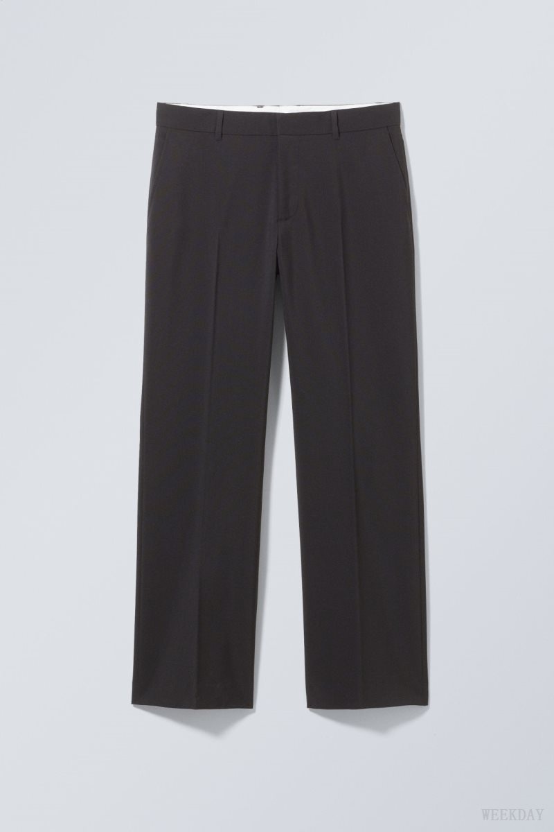 Weekday Travis Low Waist Suit Trousers Black | ISTC9160