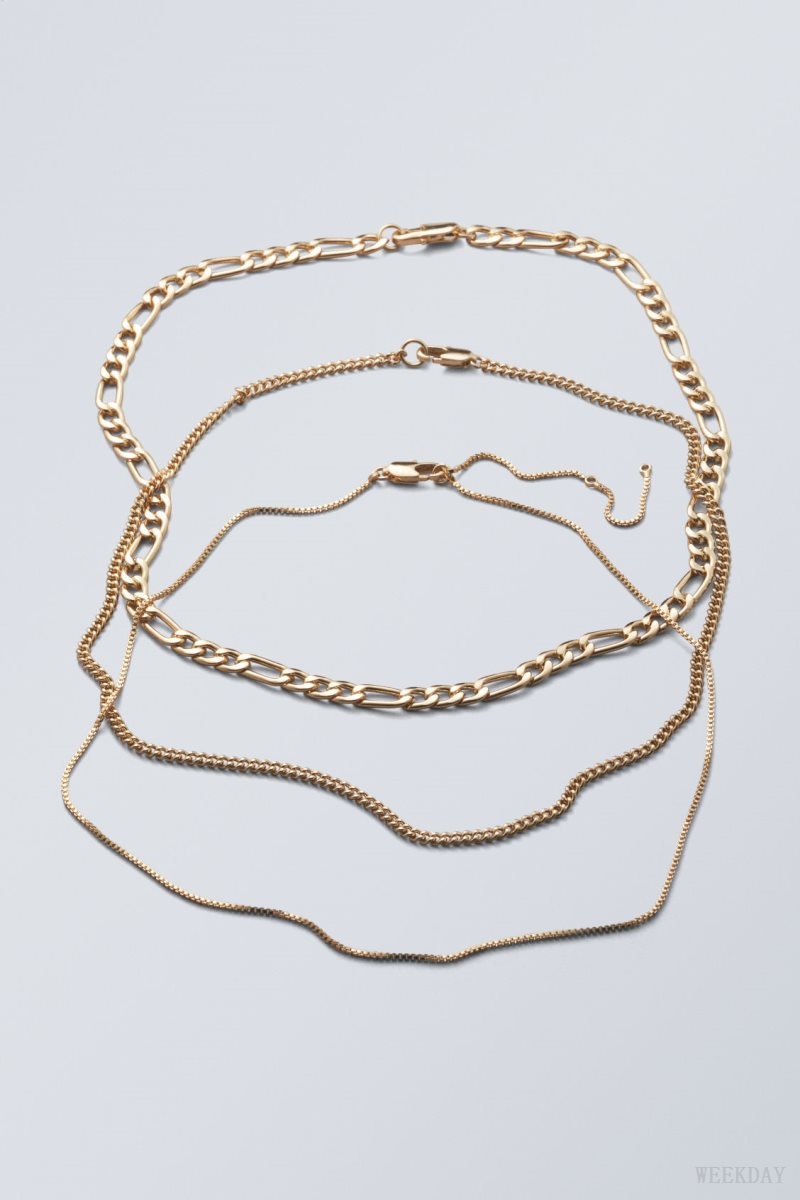 Weekday Unity Necklace Set Golden | NYWO4666