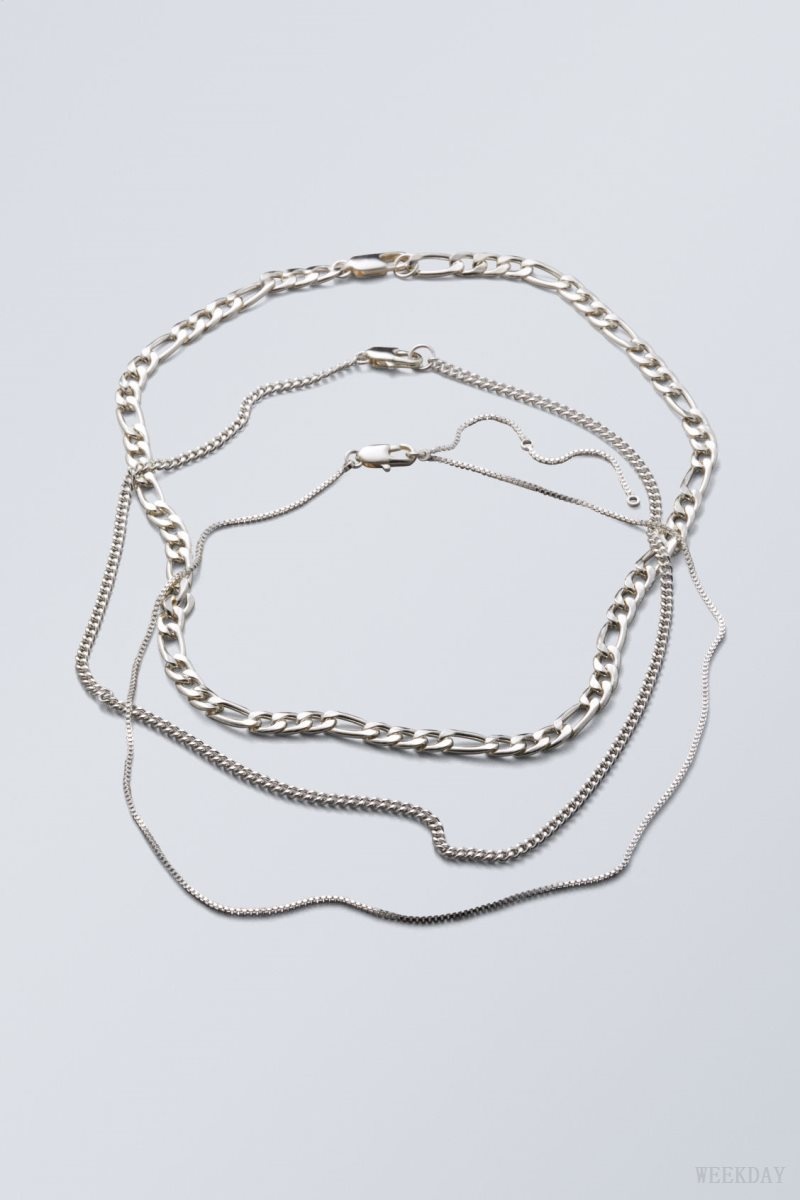 Weekday Unity Necklace Set Silver | NWSJ5632