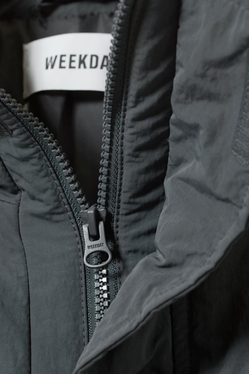 Weekday Windy Jacket Grey | ZLVI6196