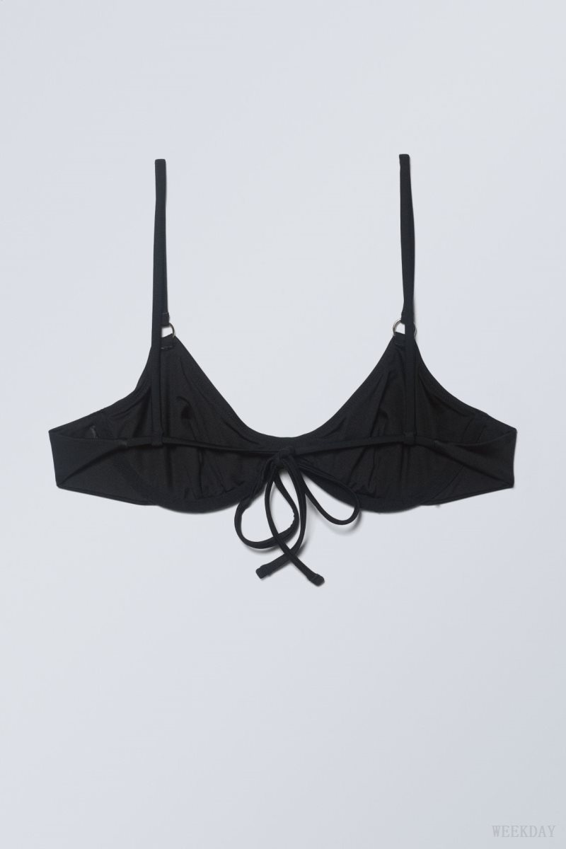 Weekday Wire Bikini Top Black | LJTZ0344