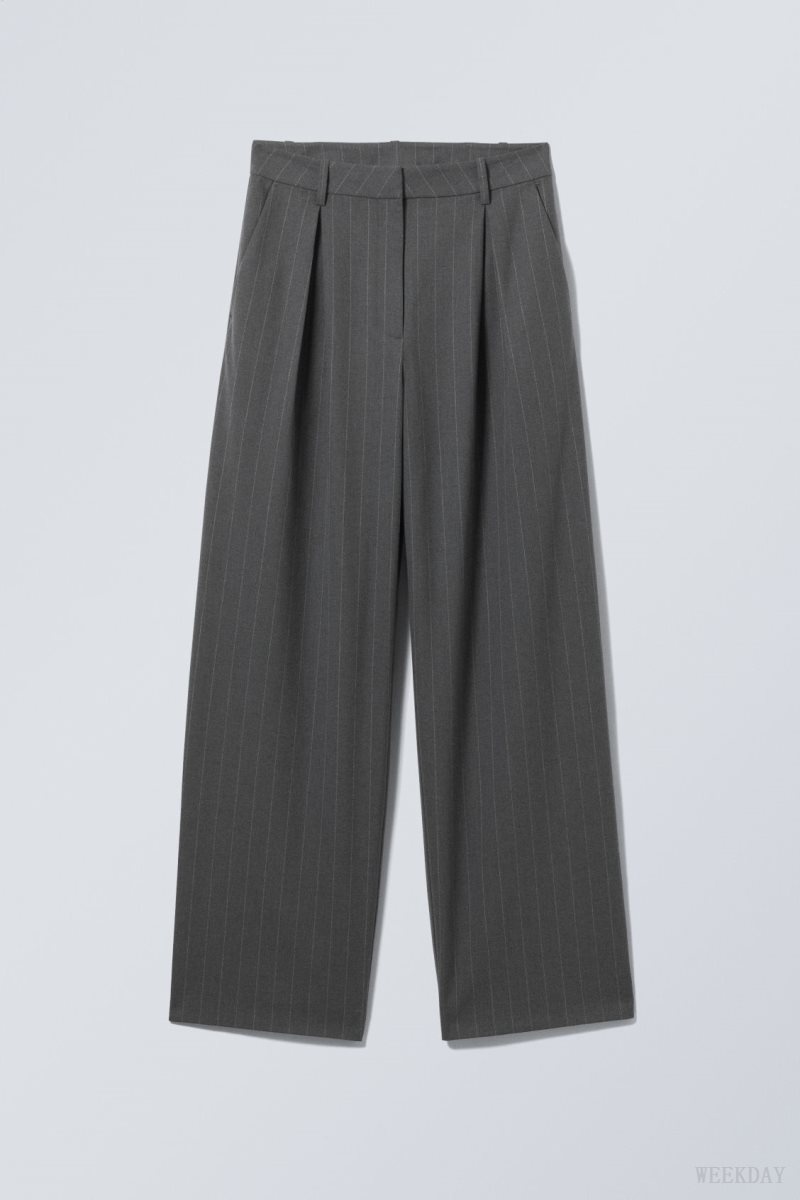 Weekday Zia Suit Trousers Grey | BBGH8697