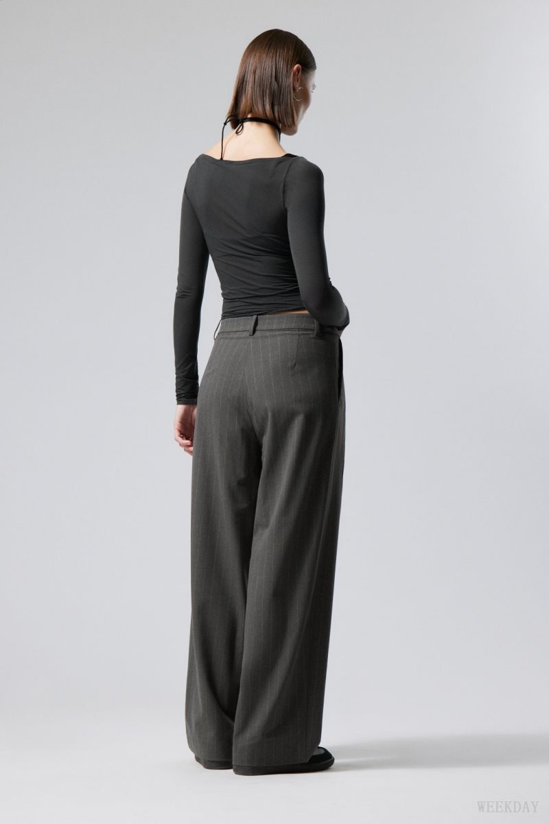 Weekday Zia Suit Trousers Grey | BBGH8697