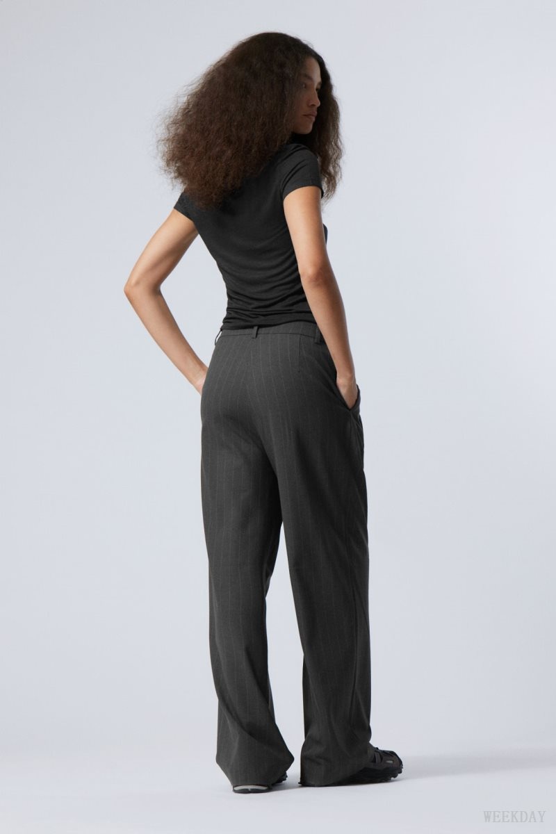 Weekday Zia Suit Trousers Grey | BBGH8697